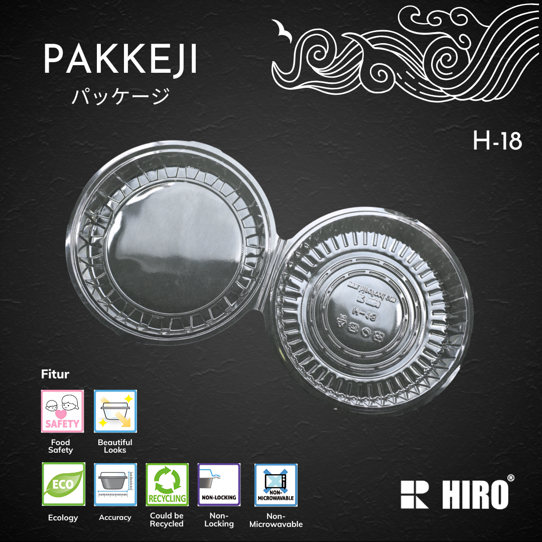 CAKE BOX - H-18 TRANSPARENT - HIRO FOOD - Gambar 3