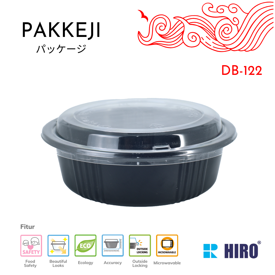 BOWL - DB-122 BLACK - HIRO FOOD