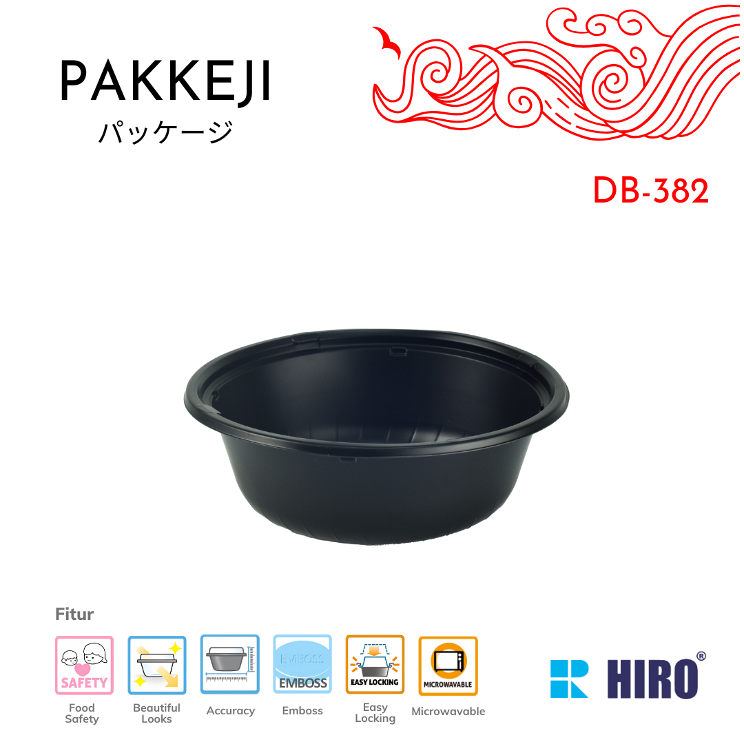 BOWL - DB-382 BLACK - HIRO FOOD - Gambar 2