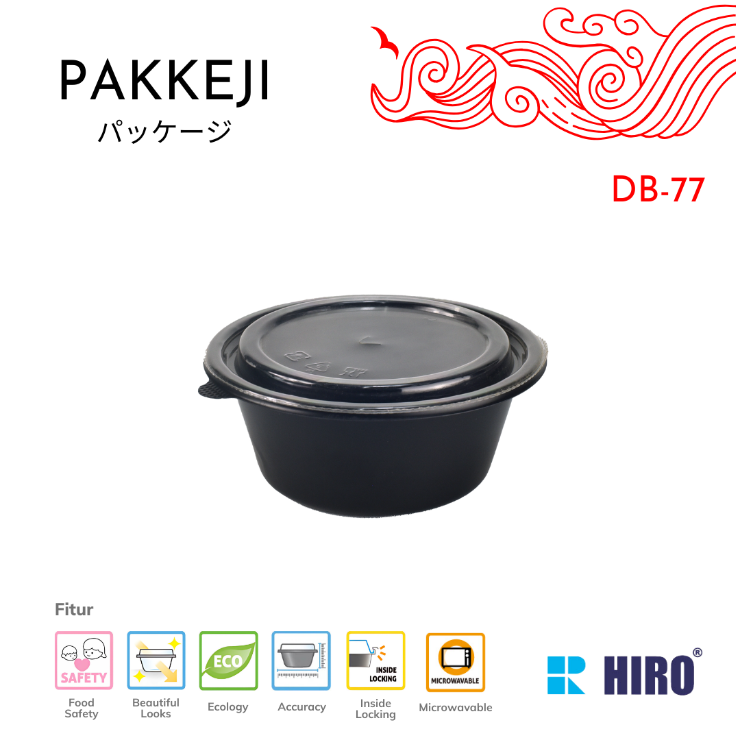 SAUCE CUP - DB-77 BLACK - HIRO FOOD