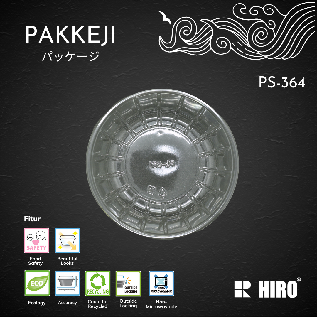 BOWL - PS-364 TRANSPARENT - HIRO FOOD - Gambar 3