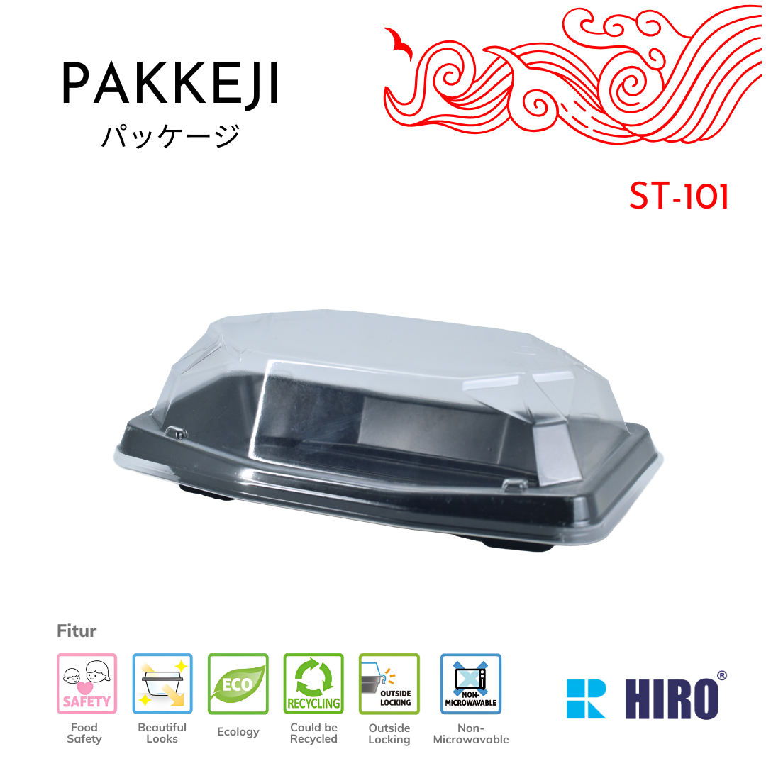 SUSHI TRAY - ST-101 BLACK - HIRO FOOD