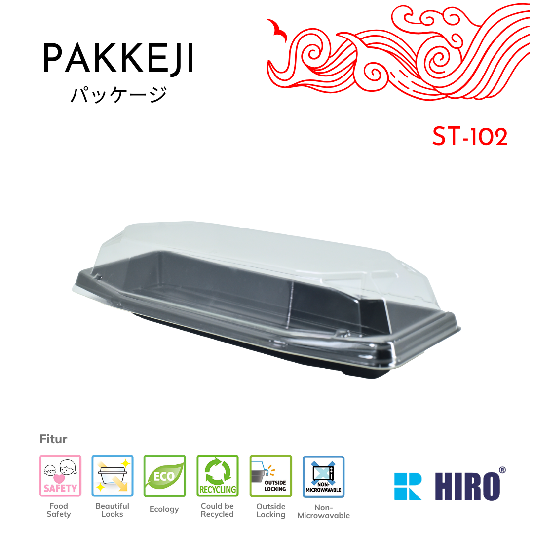 SUSHI TRAY - ST-102 BLACK - HIRO FOOD